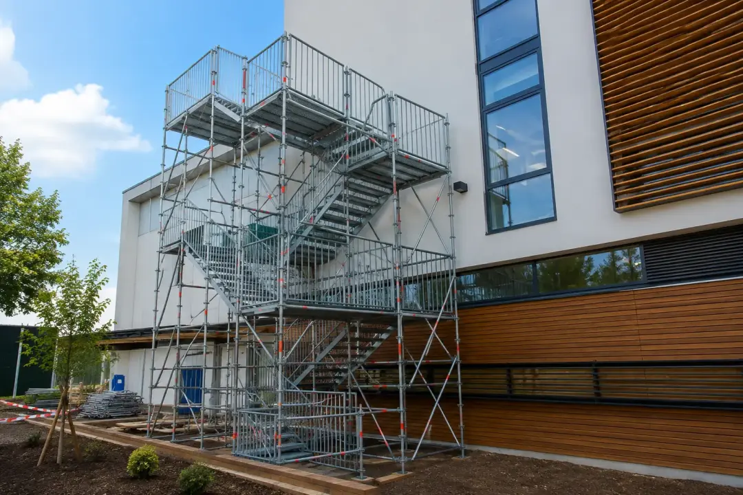 Staircase Scaffolding for Plastering