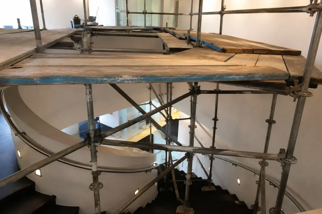 Staircase Scaffolding for Lighting Installation