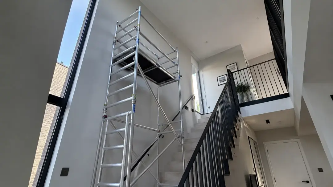 Staircase Scaffolding for Plastering